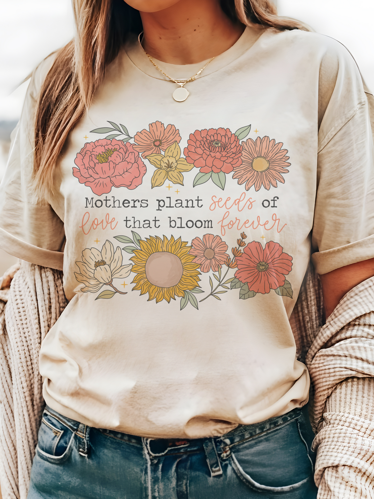 Floral mom tshirt, cute Mother’s Day tshirt, cute mom tshirt.