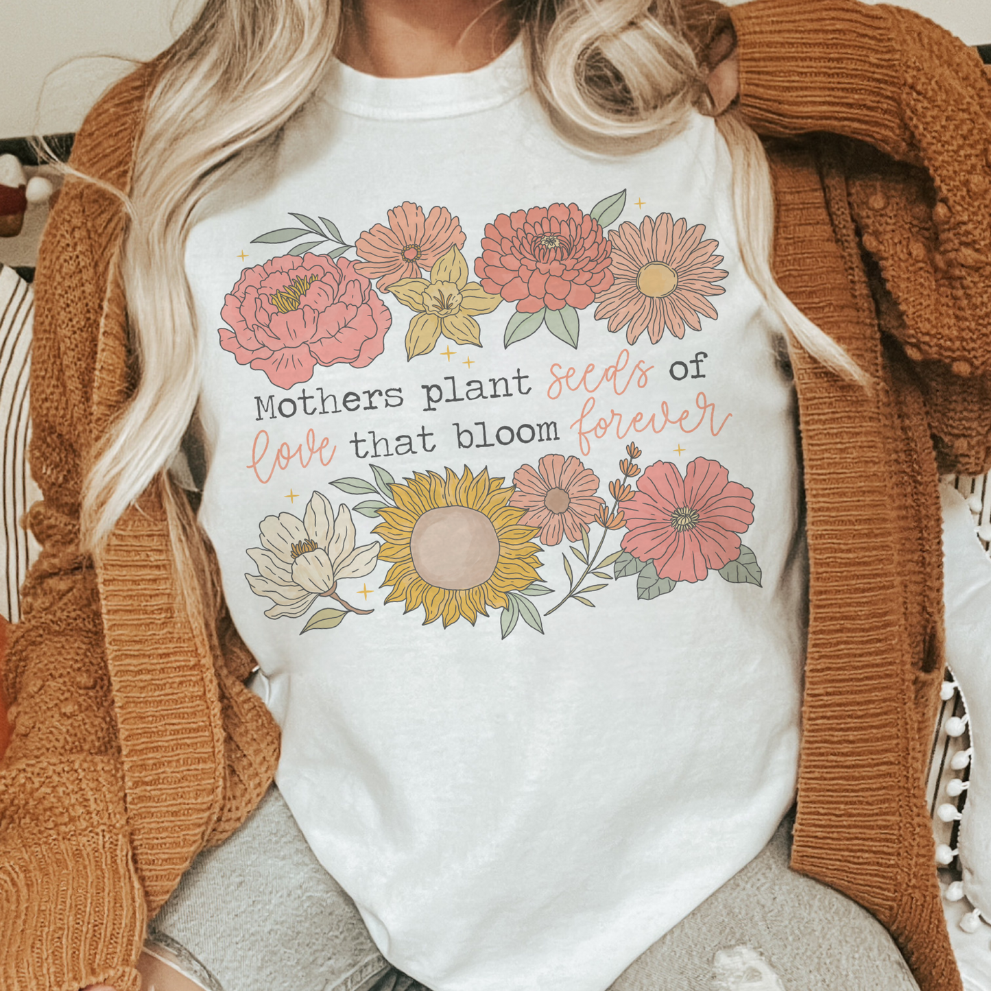 Floral mom tshirt, cute Mother’s Day tshirt, cute mom tshirt.