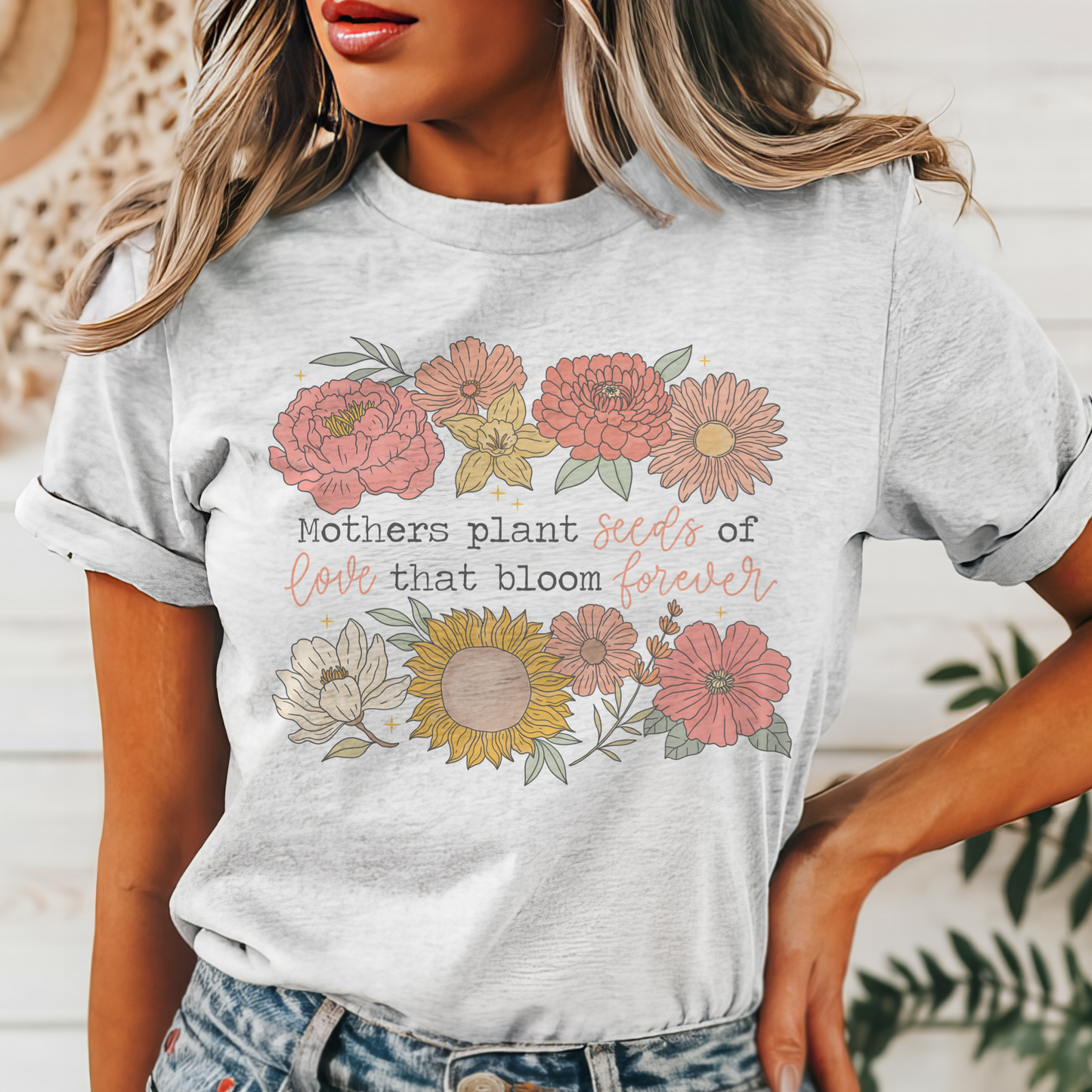 Floral mom tshirt, cute Mother’s Day tshirt, cute mom tshirt.