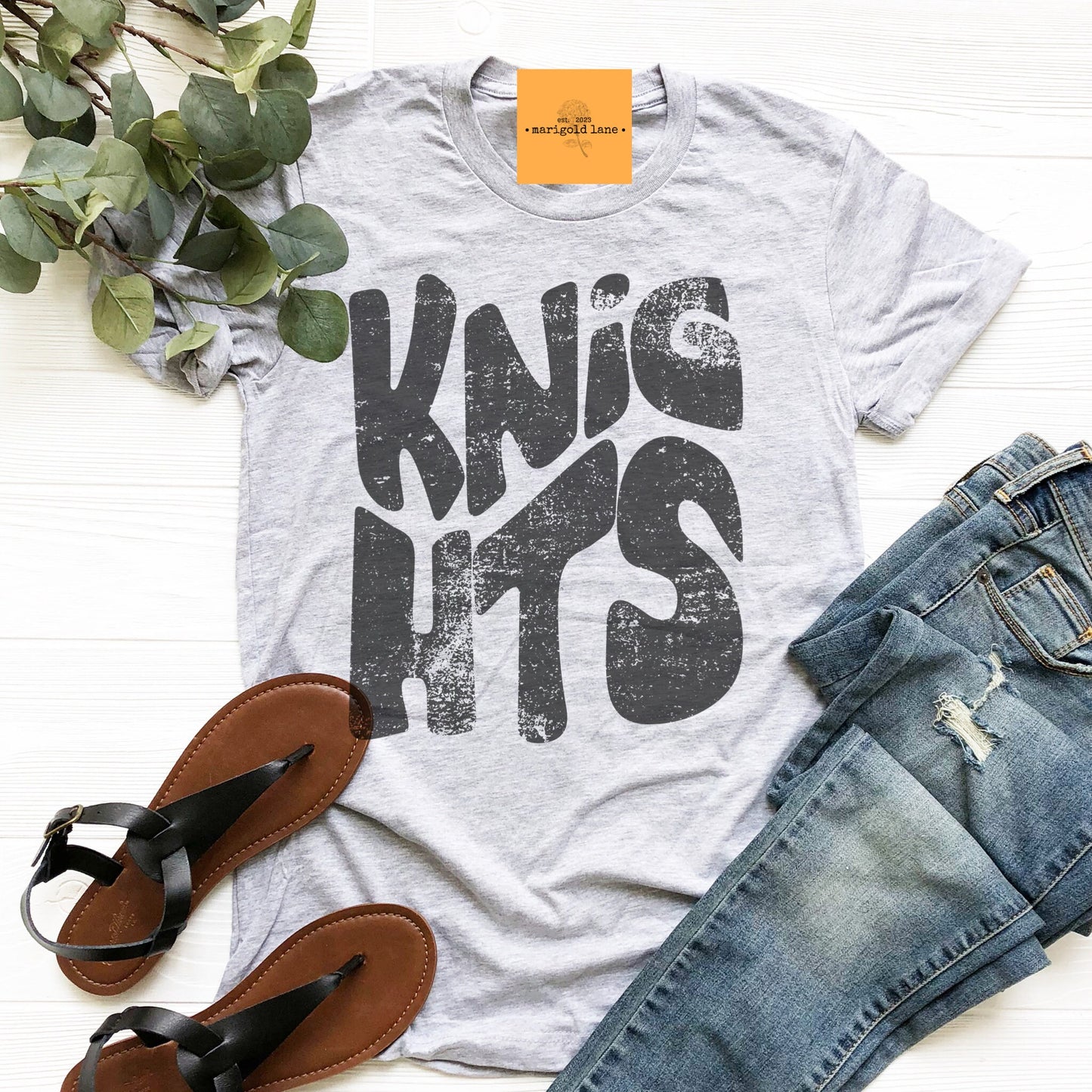 Knights mascot, football tshirt, football mom tshirt, cute game day tshirt, small town big Pride tshirt heather ash tshirt