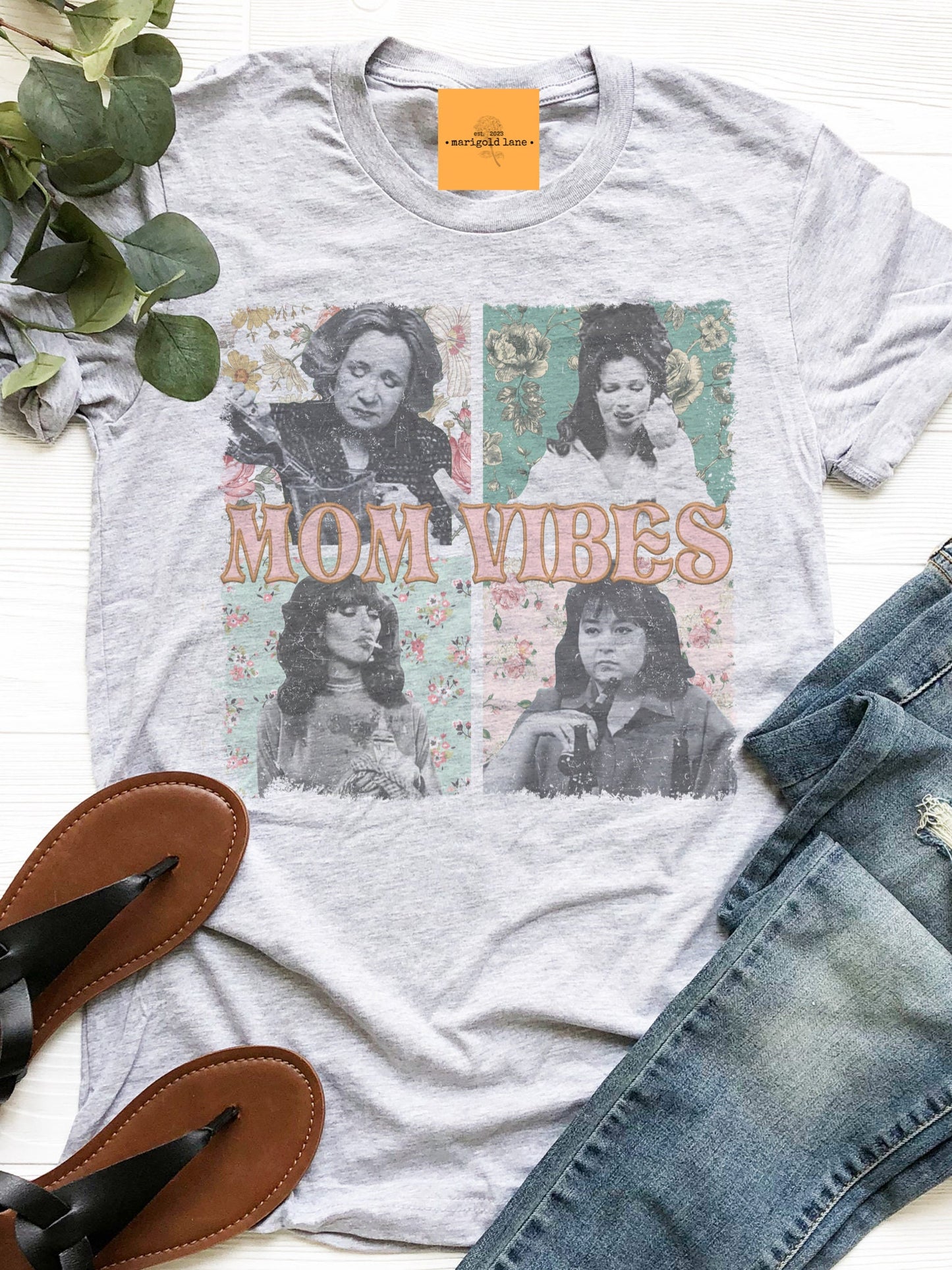 Mom Vibes retro tv mom tshirt, okayest mom tshirt multiple color options, cute christian mama t-shirts, cute mom tshirt.