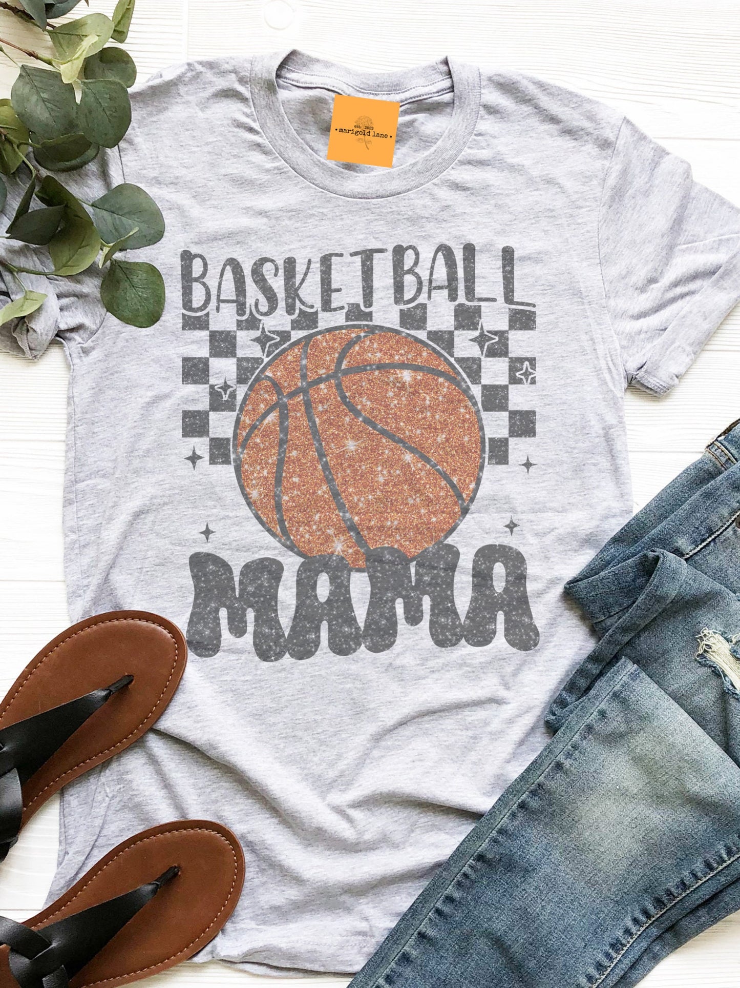 Basketball Mama mascot tshirt, basketball tshirt, basketball mom tshirt, cute game day tshirt, mascot tshirt heather ash tshirt
