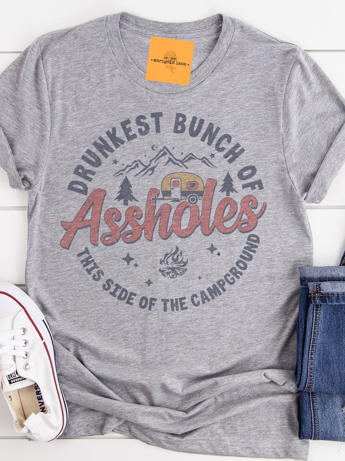 Drunkest camper tshirt, campground girly tshirt multiple color options, summer Vacation t-shirts, cute mom tshirt.