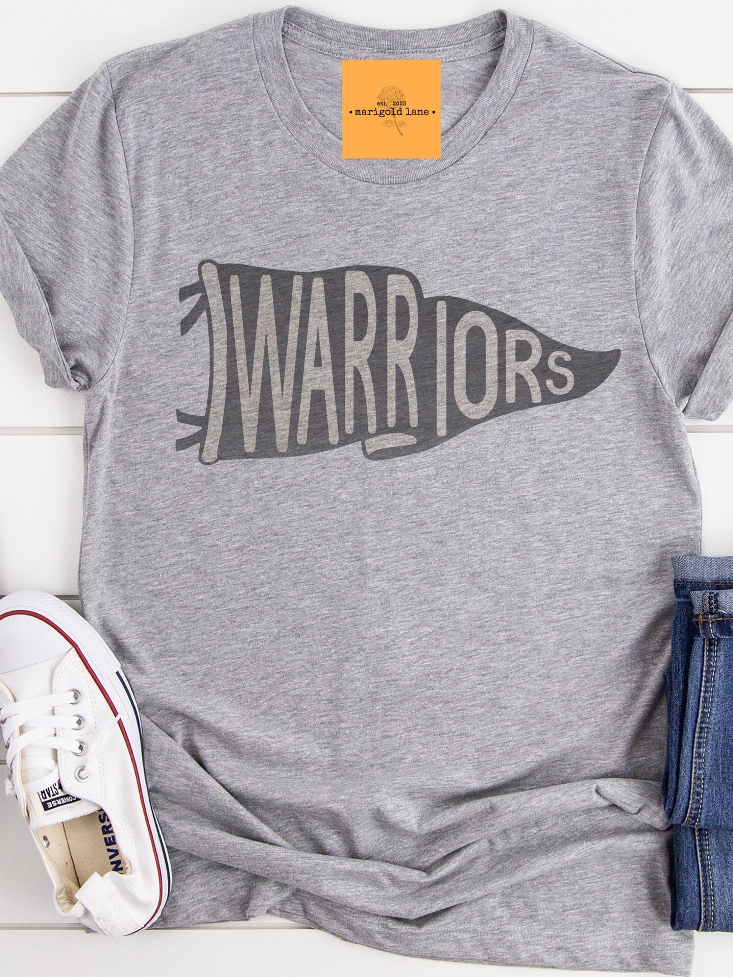 Warriors pennant mascot, Warrior game day football tshirt, football mom tshirt, cute game day tshirt, mascot unisex tshirt