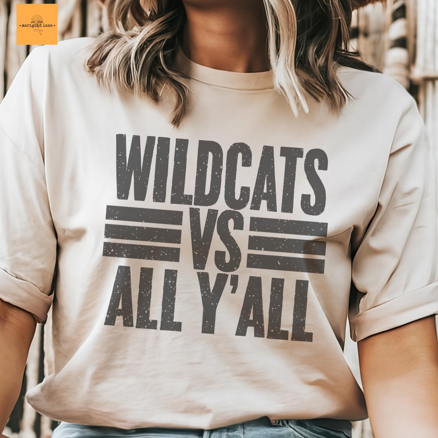 Wildcats vs all y’all mascot, Mascot game day football tshirt, football mom tshirt, cute game day tshirt, mascot unisex tshirt