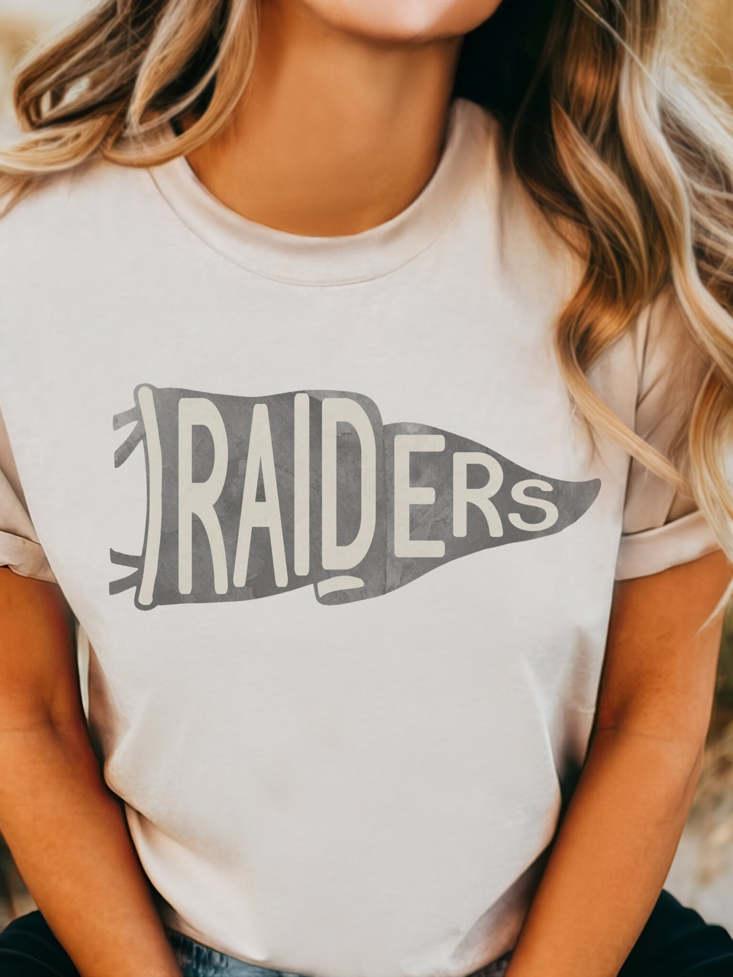 Raiders pennant mascot, Raiders game day football tshirt, football mom tshirt, cute game day tshirt, mascot unisex tshirt