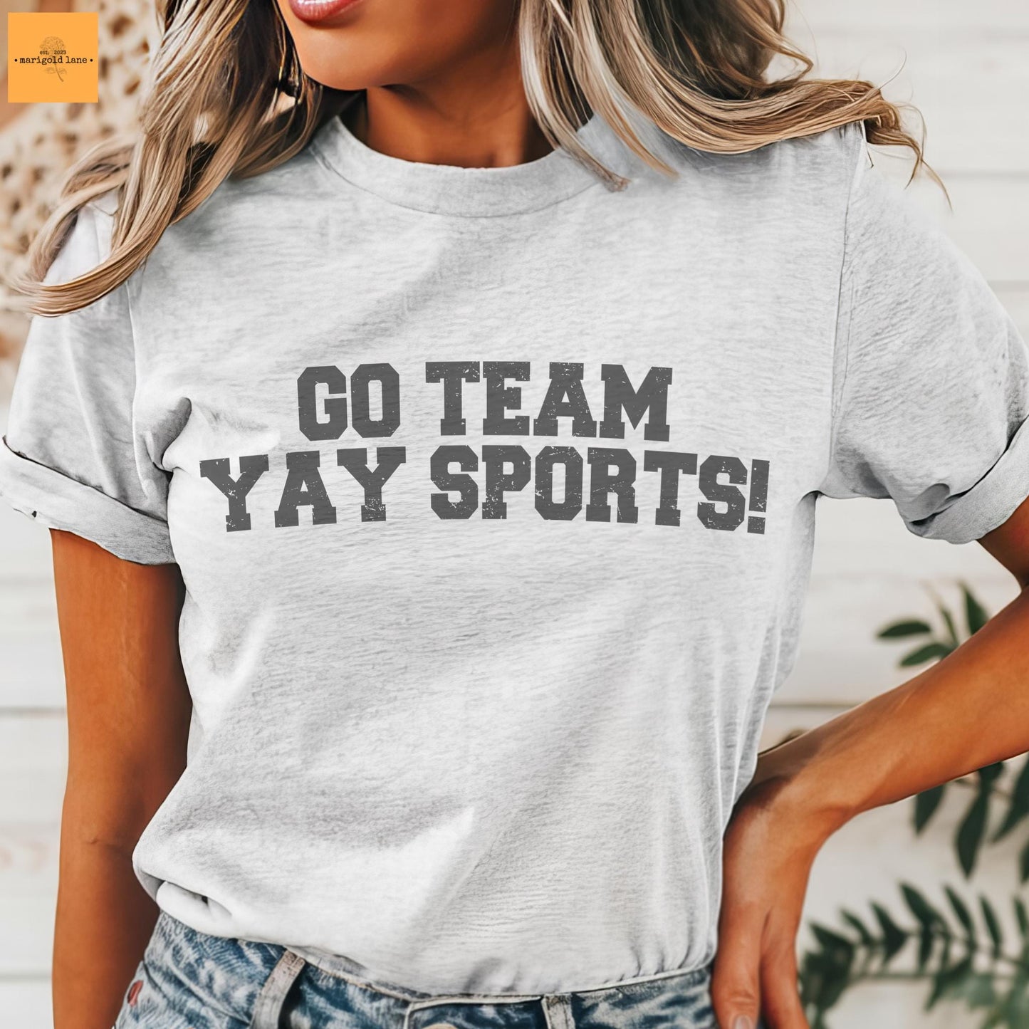 Go team yay sports mascot, cute Go Sports game day football tshirt, football mom tshirt, cute game day tshirt, mascot unisex T-shirts