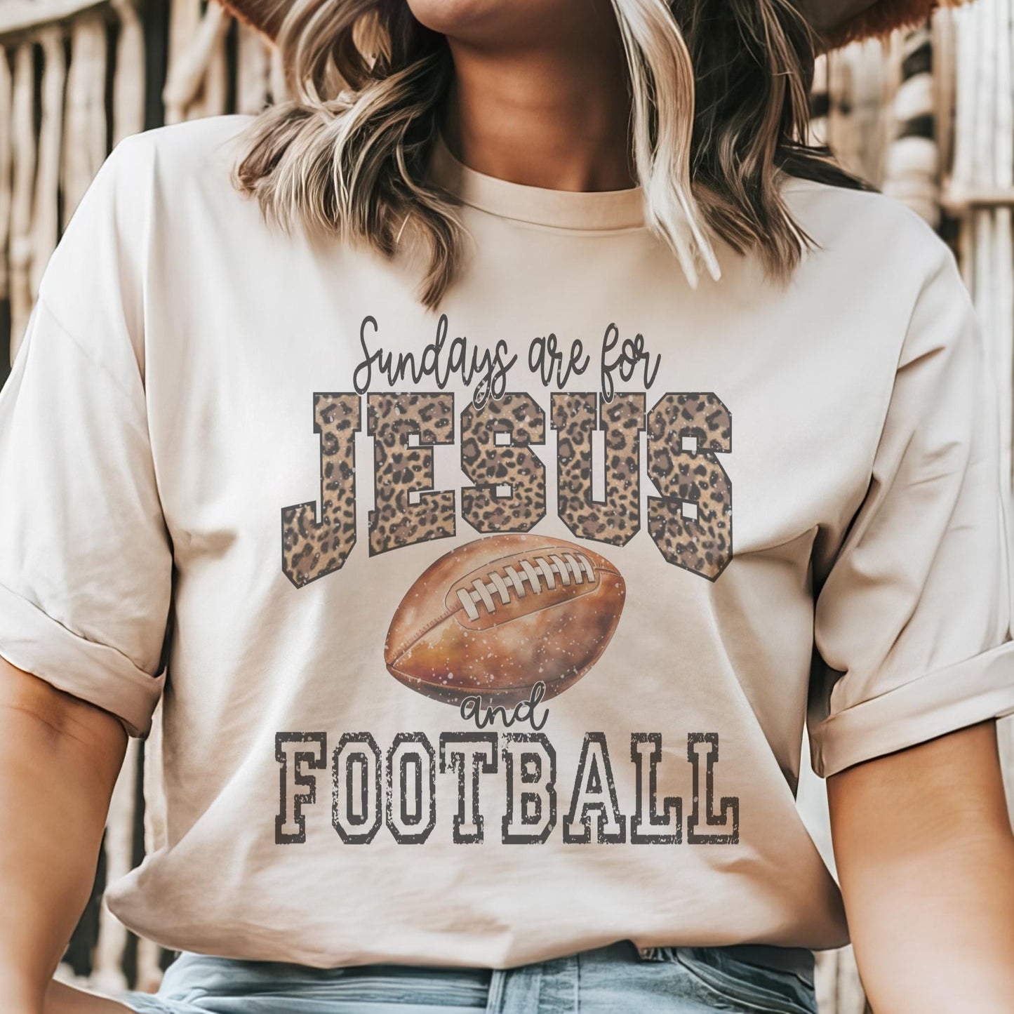 Sundays are for Jesus & Football tshirt, retro football tshirt, football mom tshirt, coquette game day tshirt, mascot tshirt, unisex tshirt