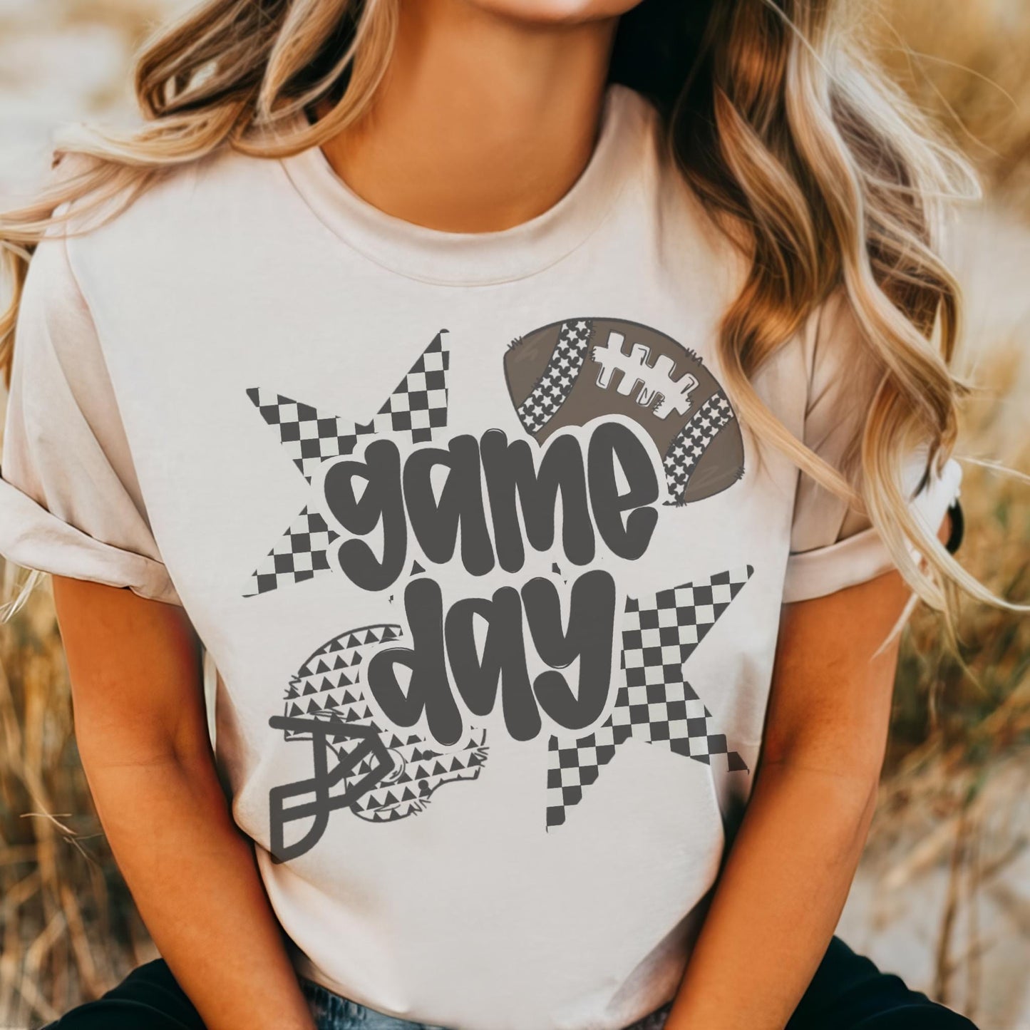 Football Game Day mascot, Varsity Football game day football, football mom shirt, cute game day shirt, retro checkered football shirt