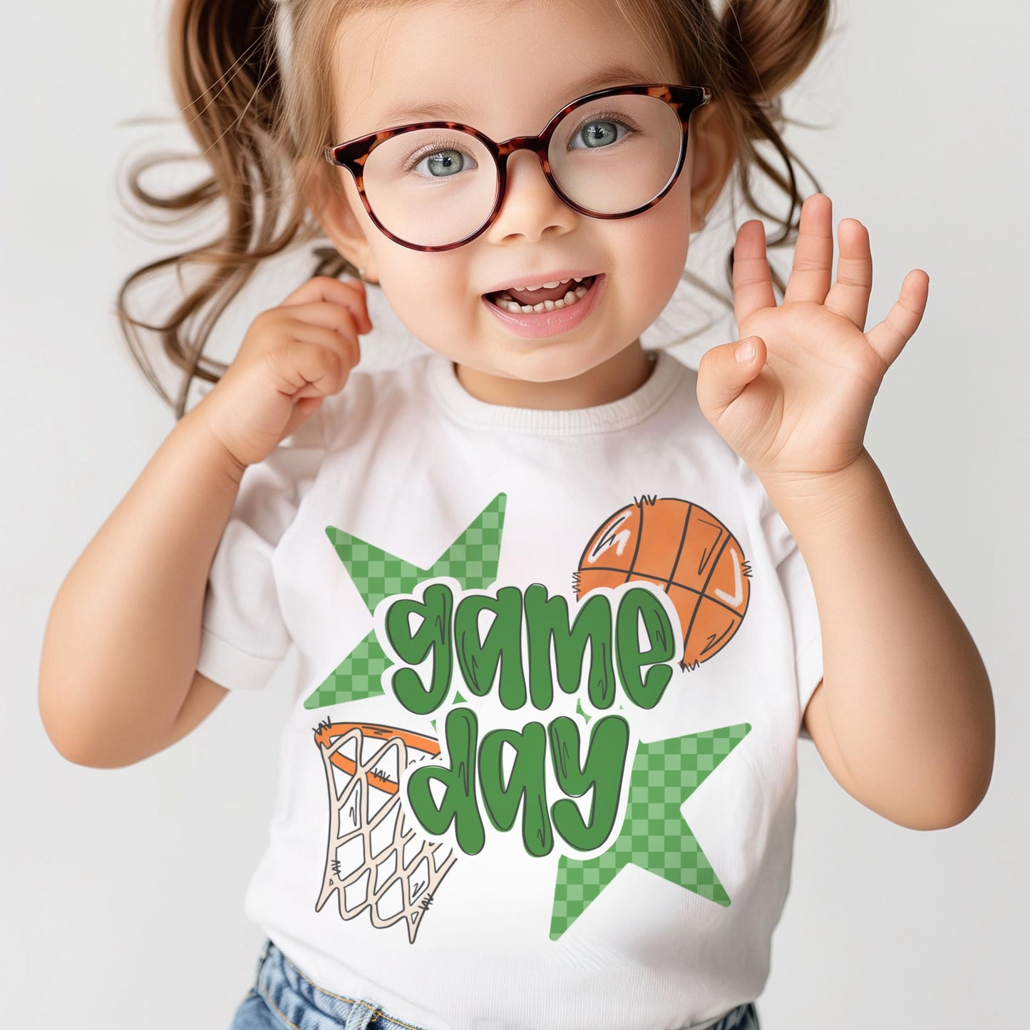 Green basketball game day, green game day football tshirt, football mom tshirt, cute game day tshirt, mascot unisex tshirt