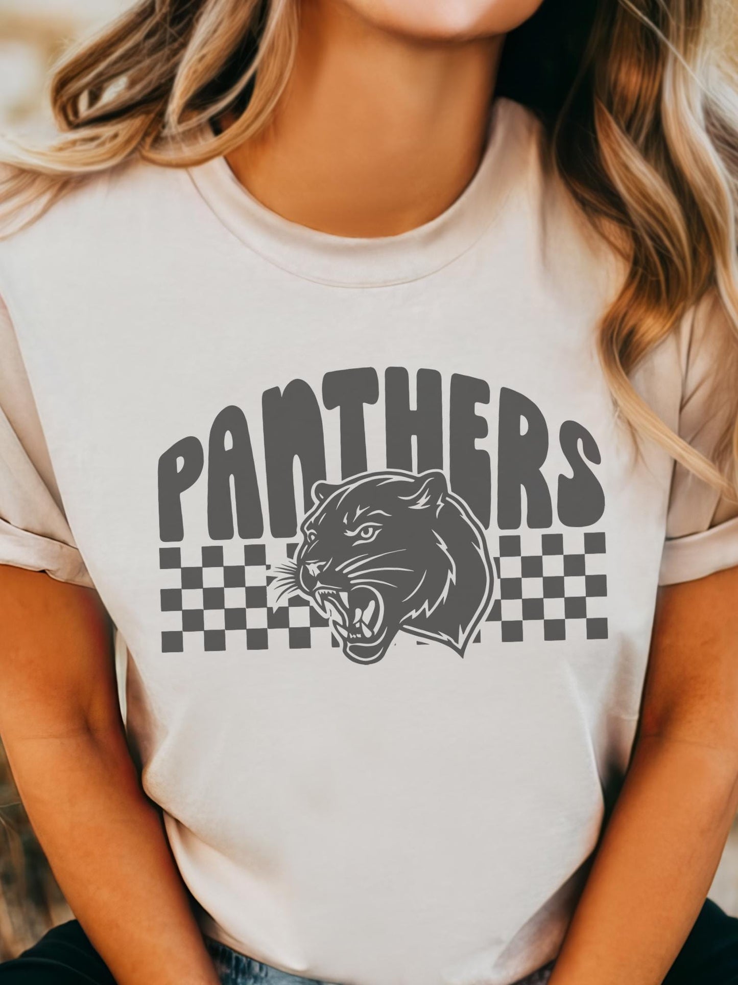 Panthers Mascot tshirt, Game Day tshirt, sports mama tshirt, football mom tshirt, cute game day tshirt, mascot tshirt, unisex cut tshirt