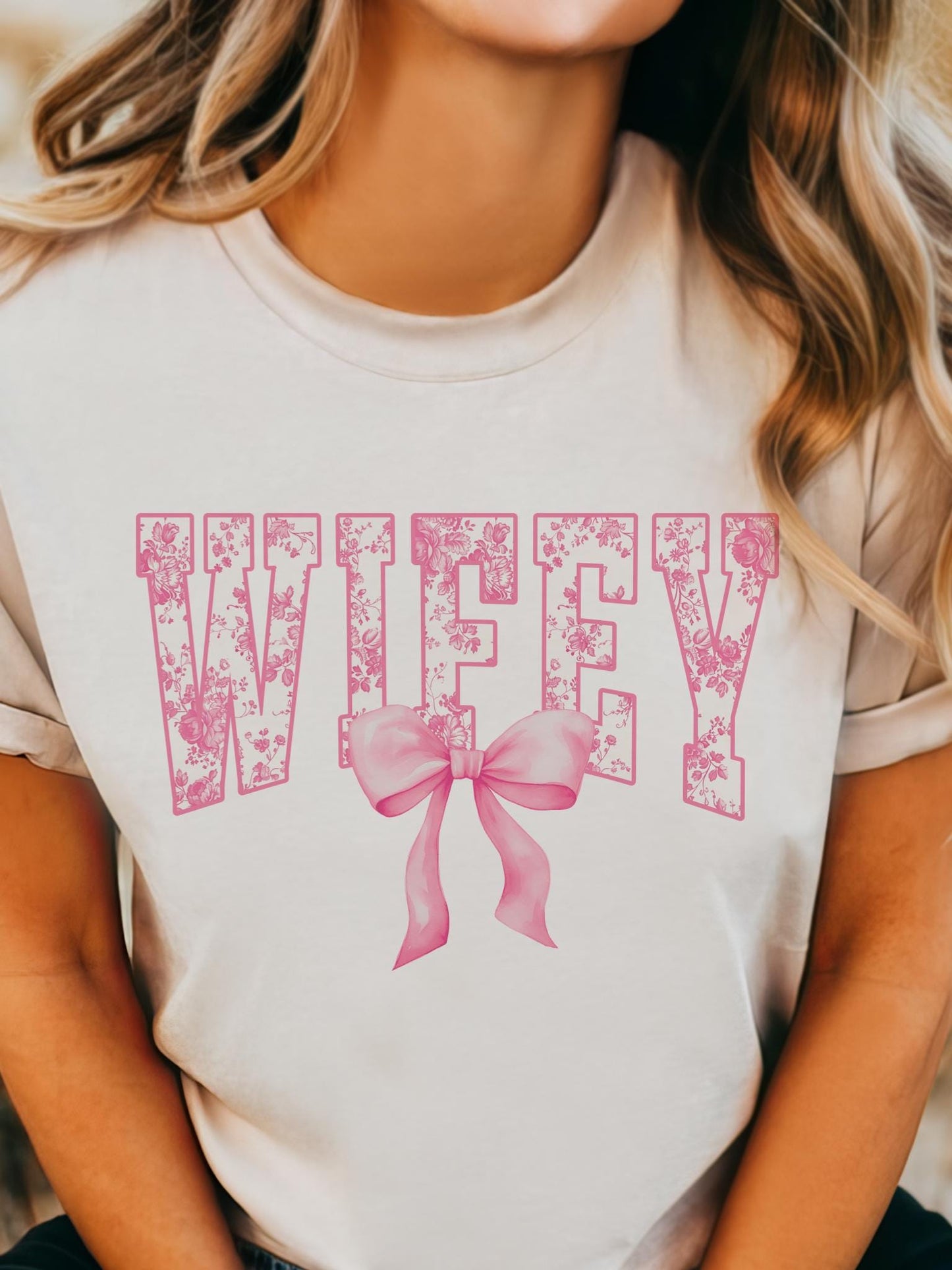 Wifey coquette aesthetic tshirt, bride to be coquette tshirt multiple color options, cute mama t-shirts, cute mom tshirt.