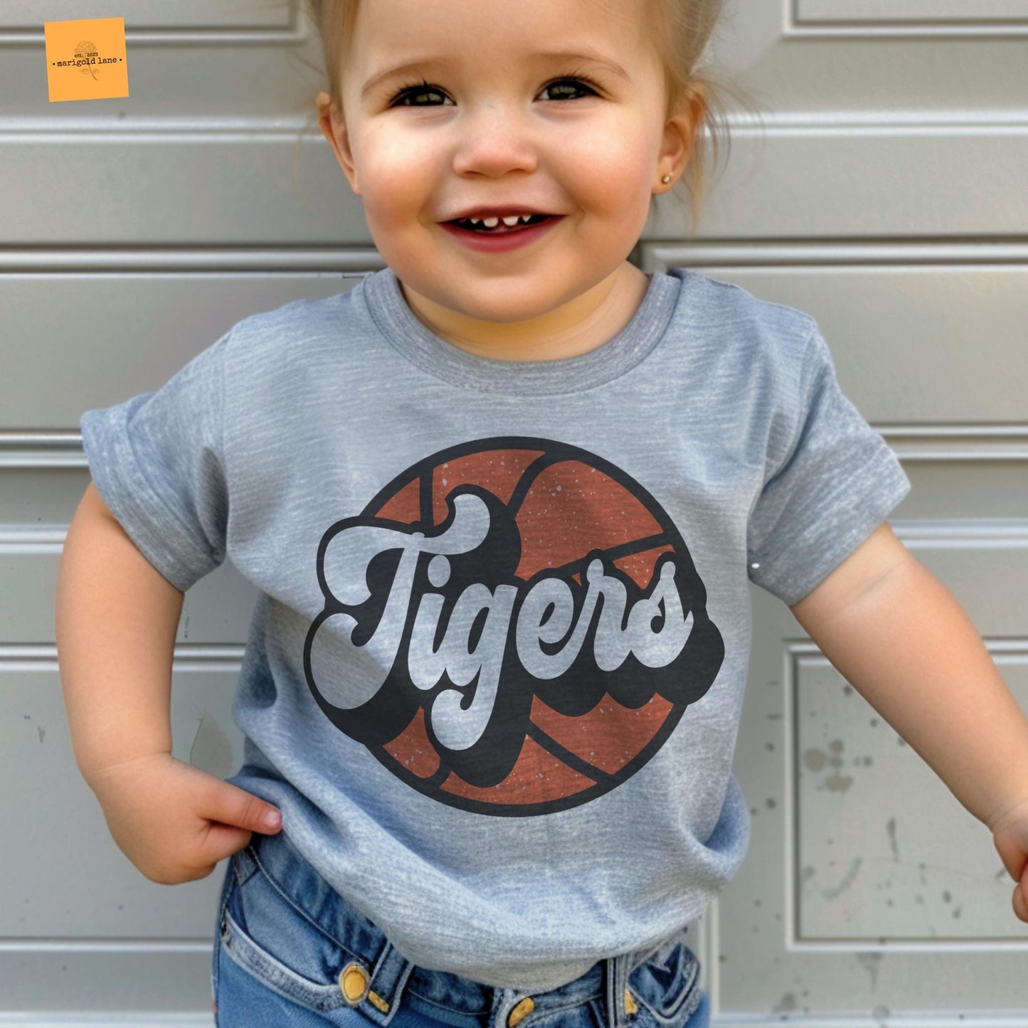 Youth Tigers basketball mascot, kids basketball game day tshirt, kids basketball tshirt, cute kids game day tshirt, youth mascot tshirt
