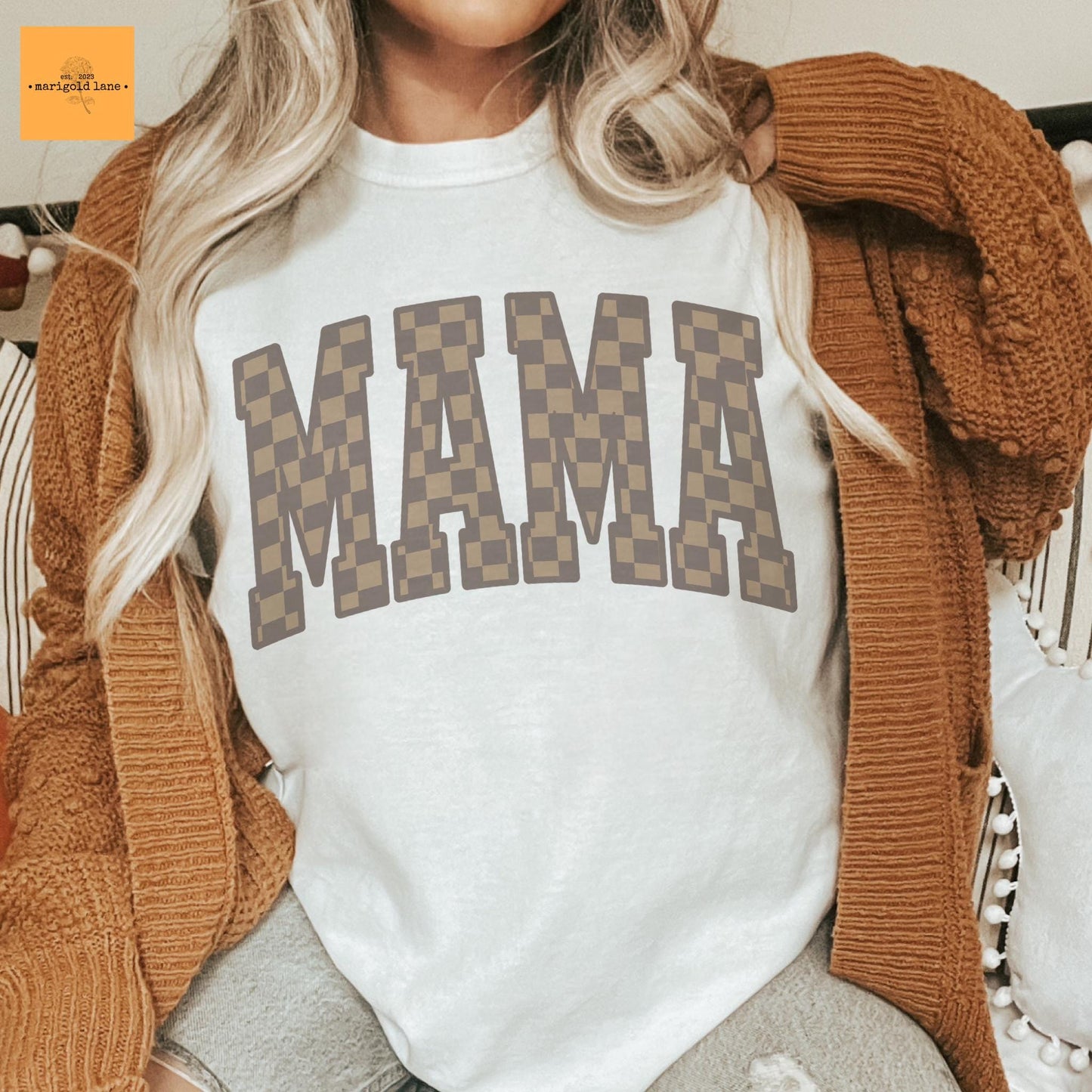 Mama varsity aesthetic tshirt, Boujee mama checkered tshirt multiple color options, cute mama t-shirts, cute mom tshirt.