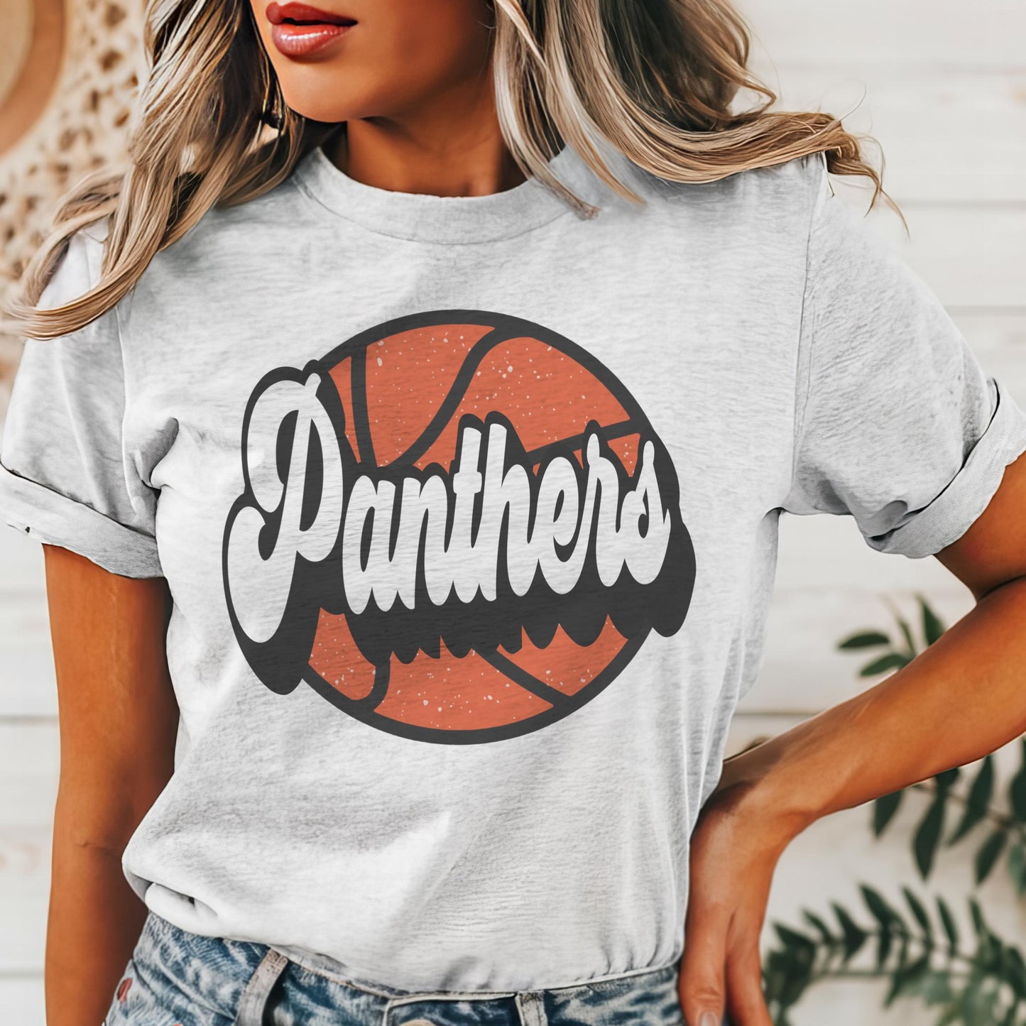 Panthers basketball game day mascot, football tshirt, football mom tshirt, cute game day tshirt, mascot tshirt, unisex cut tshirt