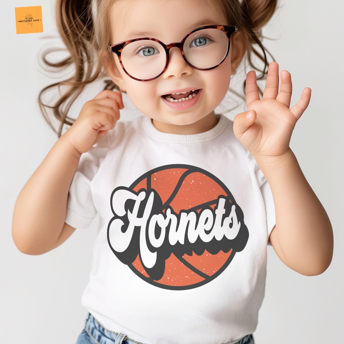 Youth Hornets basketball mascot, kids basketball game day tshirt, kids basketball tshirt, cute kids game day tshirt, youth mascot tshirt