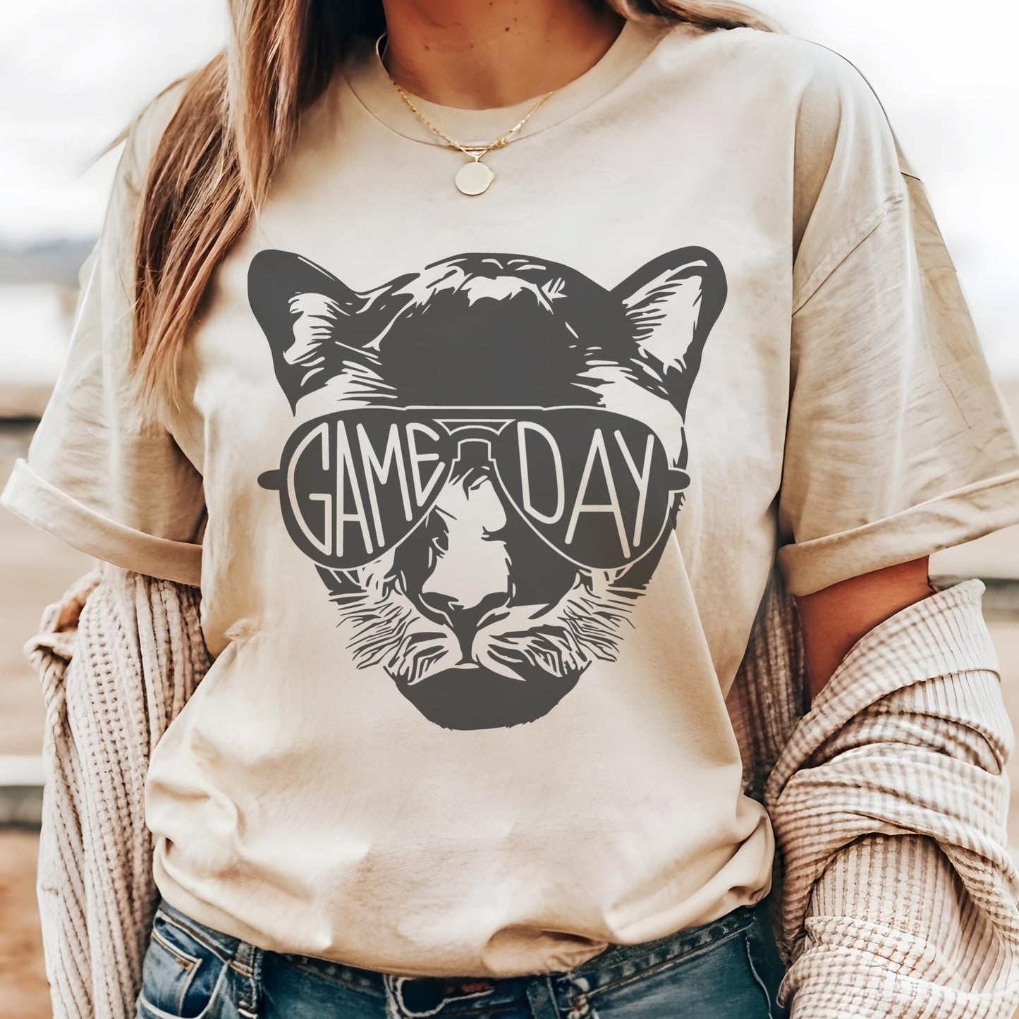 Panthers mascot, football tshirt, football mom tshirt, cute game day tshirt, small town big Pride tshirt, unisex cut tshirt