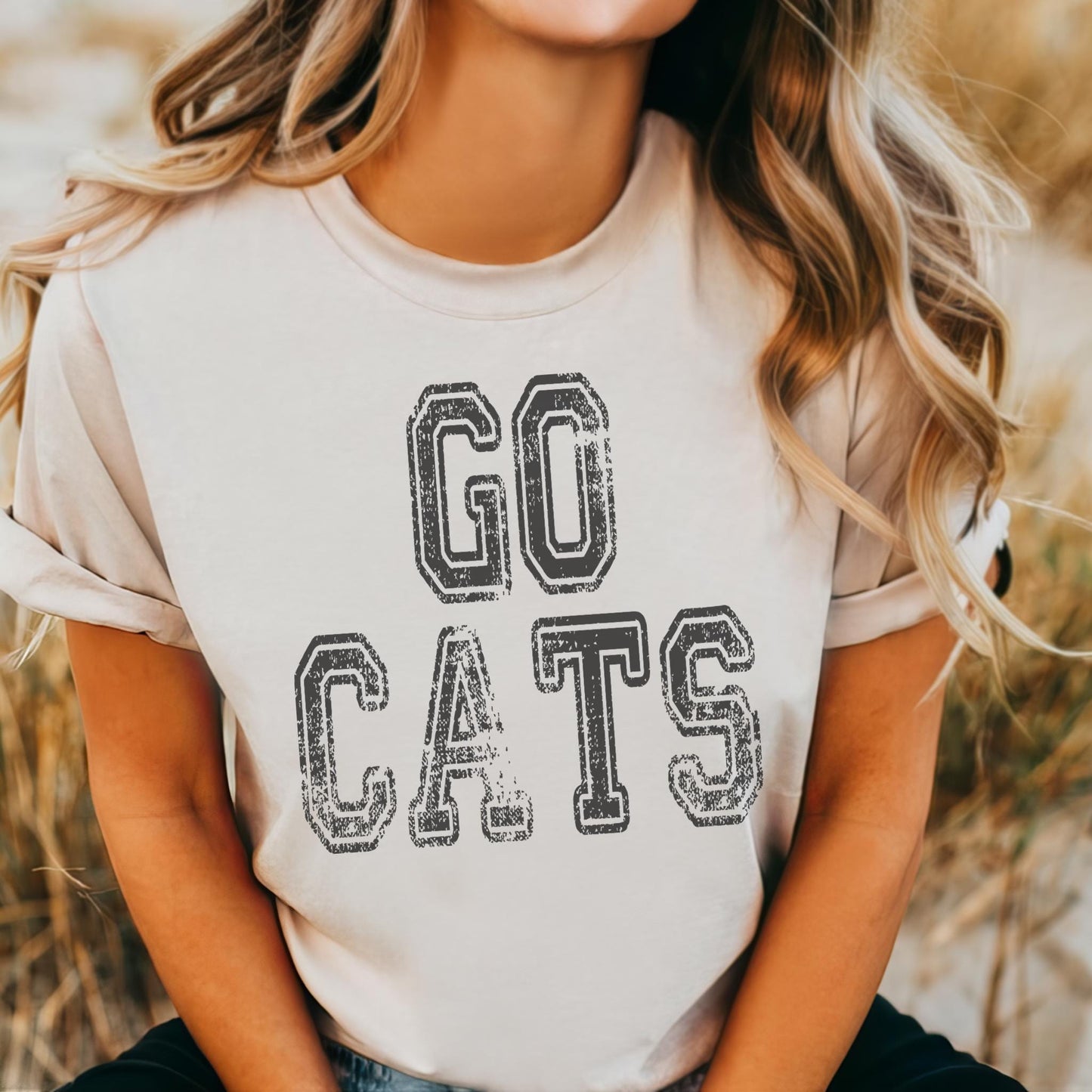 Preppy Wildcats mascot tshirt, Go Cats tshirt, football mom tshirt, cute game day tshirt, mascot tshirt, unisex cut tshirt