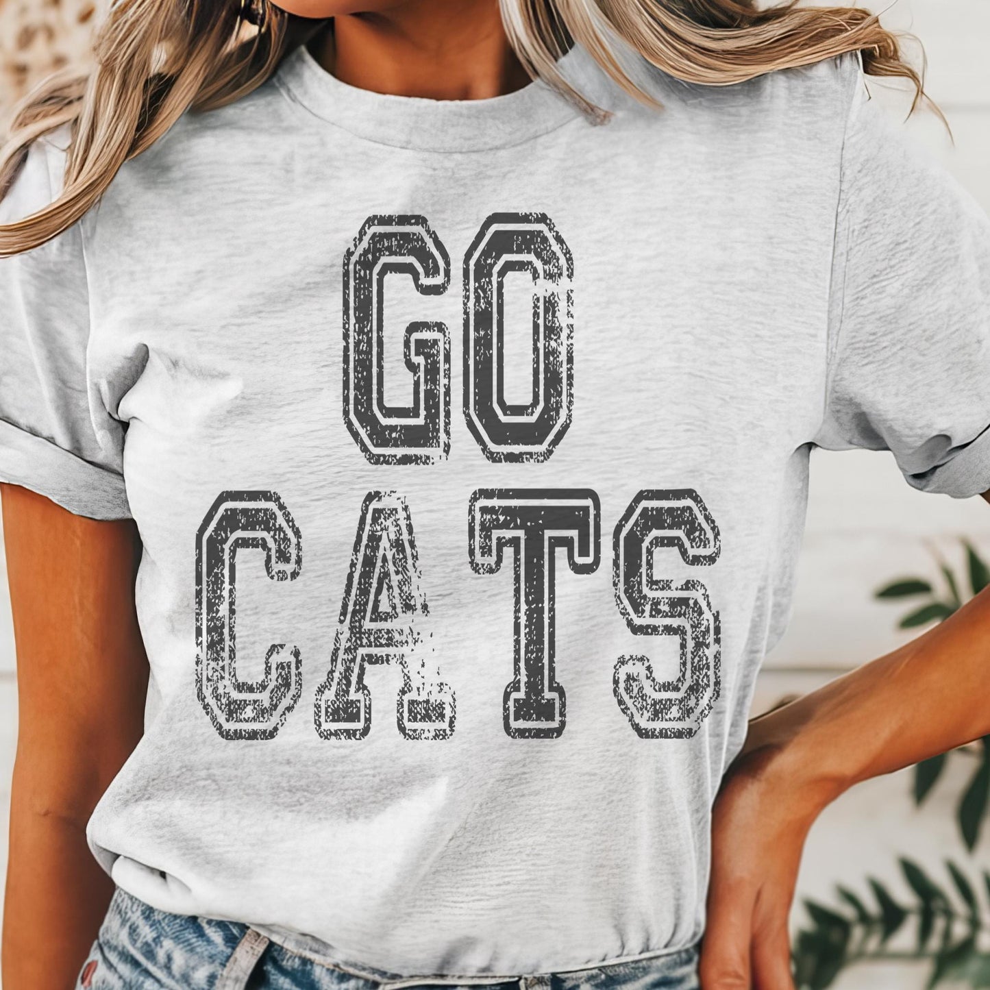 Preppy Wildcats mascot tshirt, Go Cats tshirt, football mom tshirt, cute game day tshirt, mascot tshirt, unisex cut tshirt