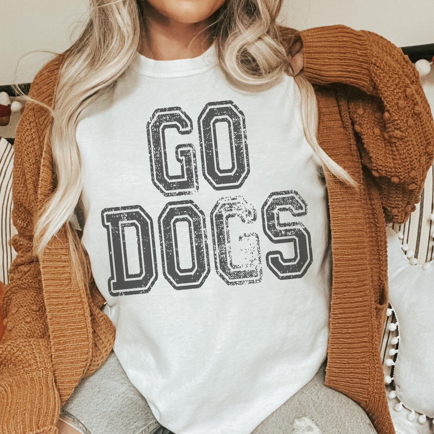 Preppy Bulldogs mascot tshirt, Go Cats tshirt, football mom tshirt, cute game day tshirt, mascot tshirt, unisex cut tshirt