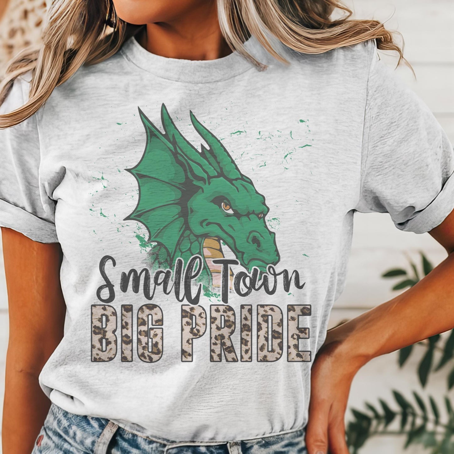 Small town big Pride dragons mascot, football tshirt, football mom tshirt, cute game day tshirt, mascot tshirt, unisex cut dragons tshirt