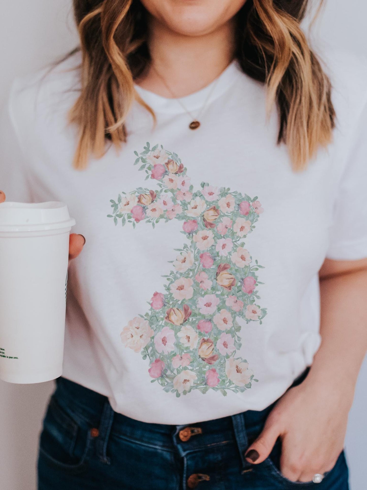 Coquette Easter bunnytshirt, christian tshirt, floral Easter tshirt, he is risen christian tshirt, Easter shirt for church ,Christian Shirts