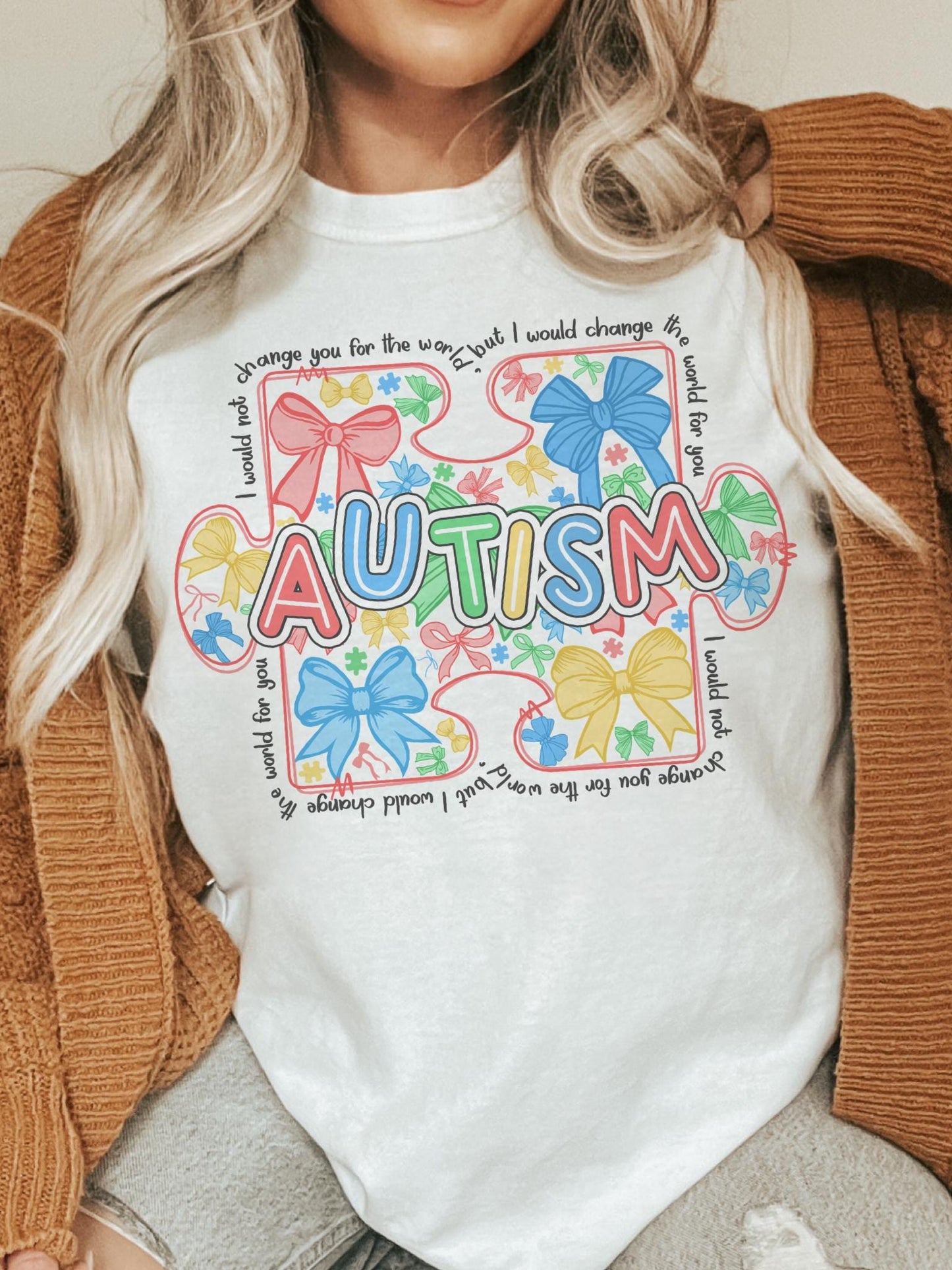 Puzzle piece doodle Autism, autism tshirt Retro print autism tshirt, autism tshirt , retro daisy tshirt, cute unisex T-shirt