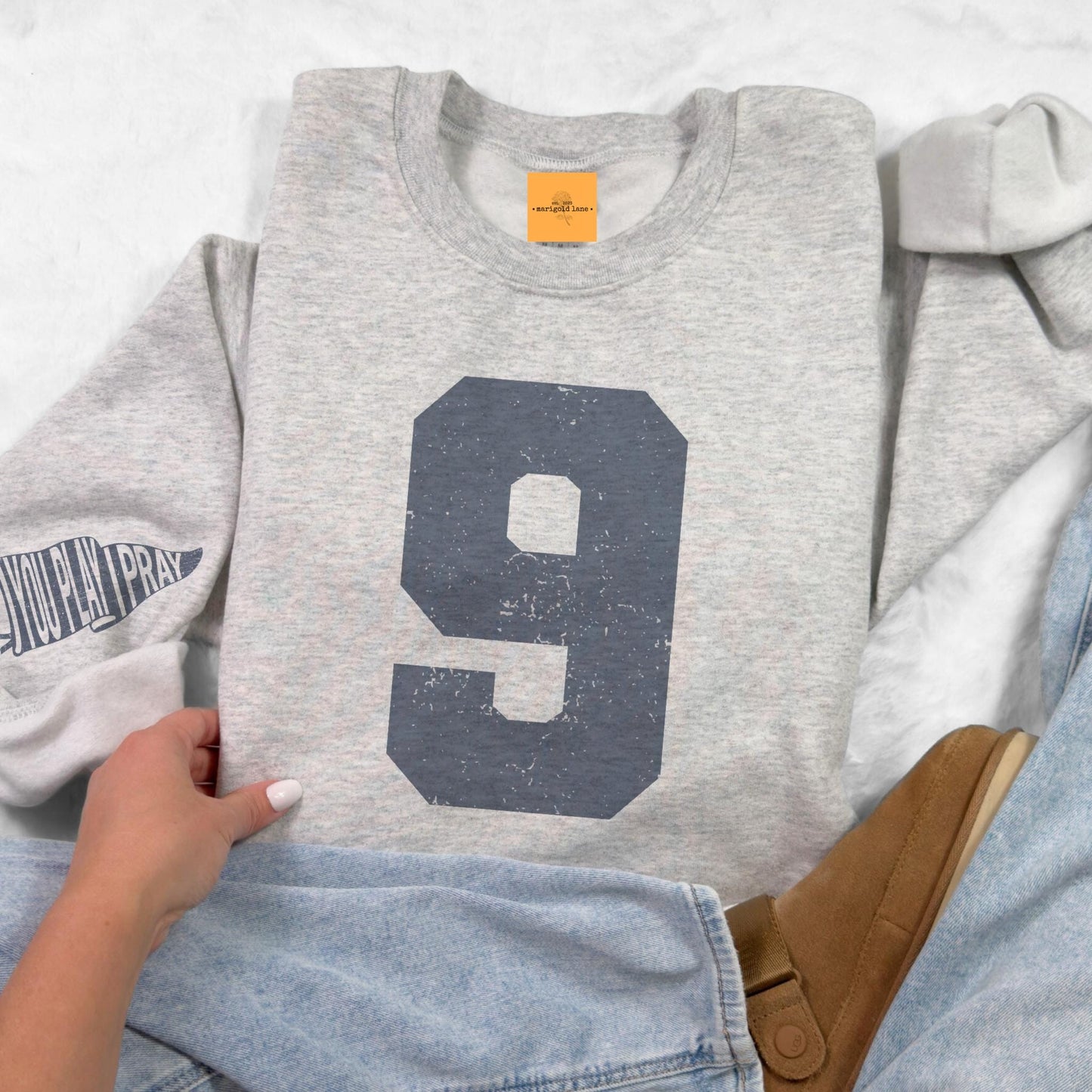 Custom team number moms game day, Varsity game day basketball, cute mom of player game day sweatshirt, Heather ash unisex sweatshirt
