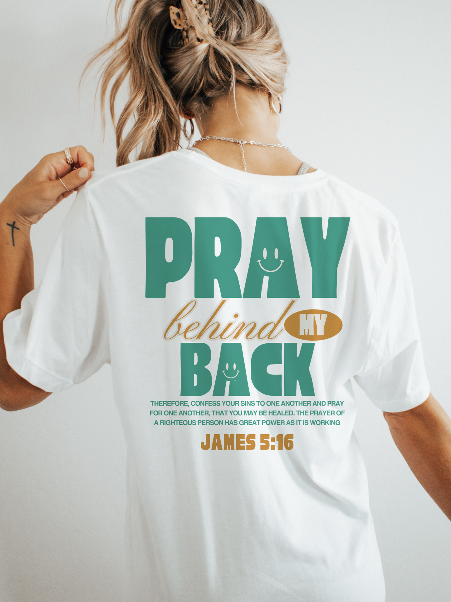 Pray behind my back front and back T-Shirt | Faith Shirt | Bible Verse Tee | Jesus Shirt | Religious Graphic Tee | Christian Gift | Inspirational Shirt | Spiritual T-Shirt | God Is Good Tee | Scripture Shirt | Christian Apparel