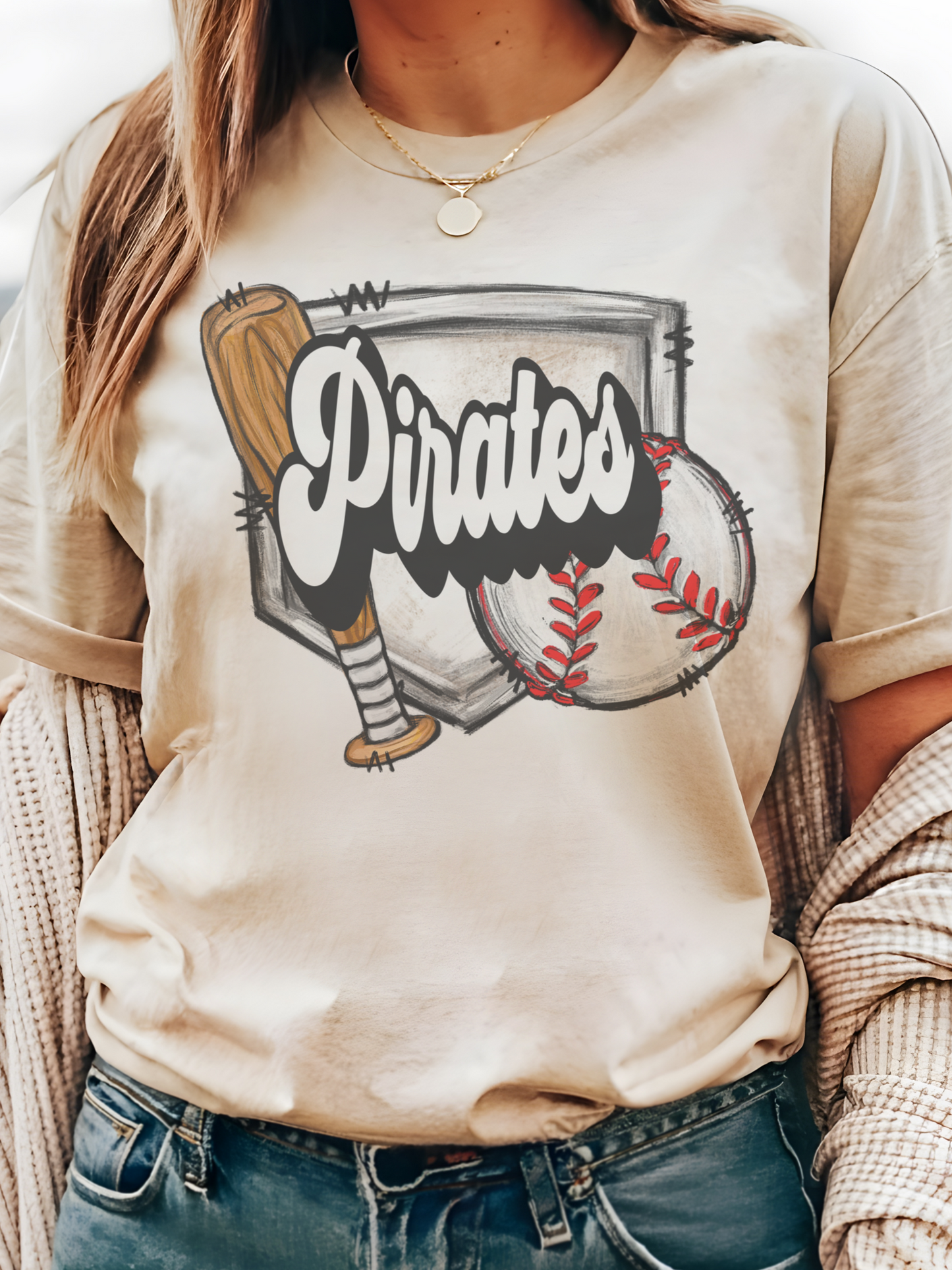 Pirates Baseball home plate tshirt, unisex cut tshirt