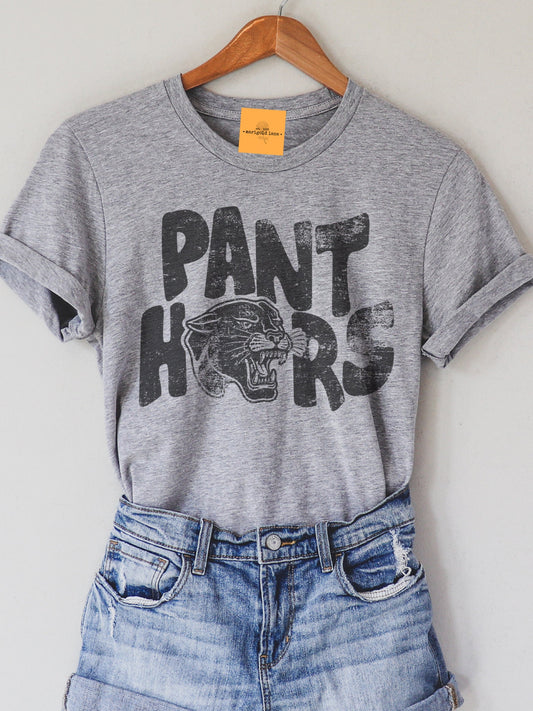 Panthers mascot, panthers game day football tshirt, football mom tshirt, cute game day tshirt, mascot tshirt heather gray tshirt