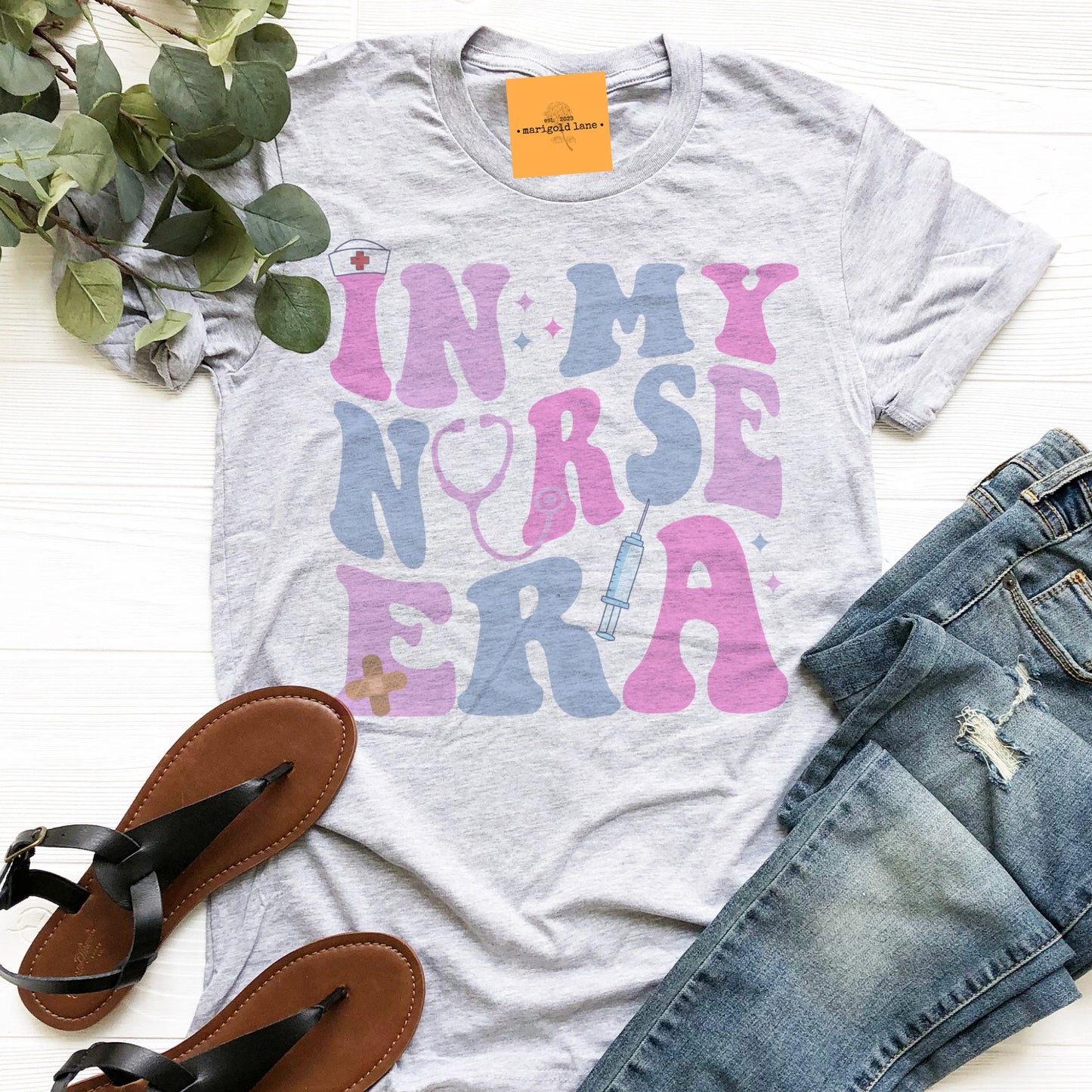 In my Nurse Era tshirt, nursing school graduation gift, heathcare tshirt, nurse Era ,unisex Ash tshirt.