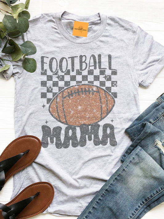 Football Mama mascot tshirt, football tshirt, football mom tshirt, cute game day tshirt, mascot tshirt heather ash tshirt