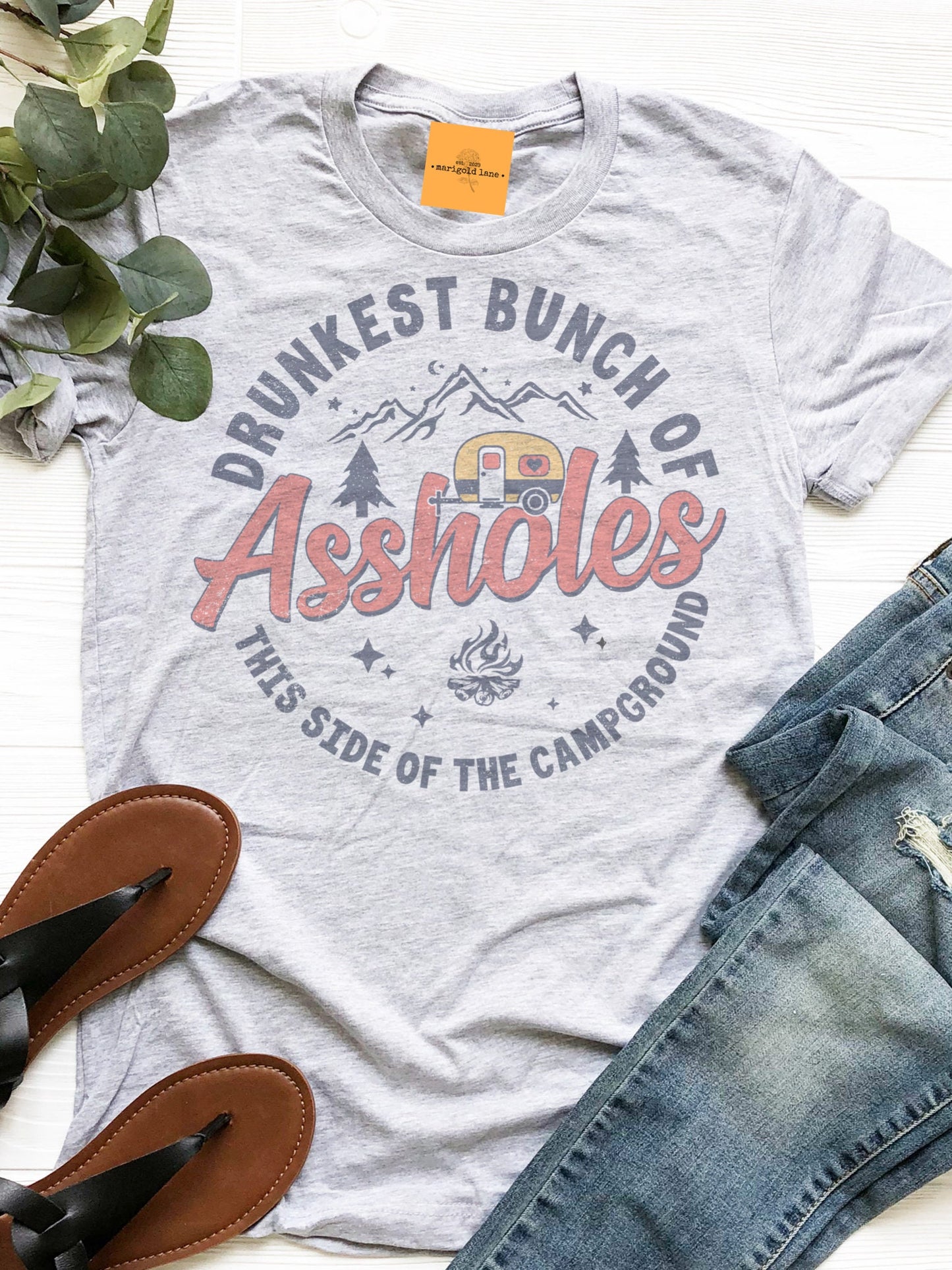 Drunkest camper tshirt, campground girly tshirt multiple color options, summer Vacation t-shirts, cute mom tshirt.