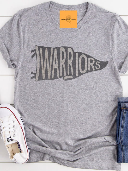 Warriors pennant mascot, Warrior game day football tshirt, football mom tshirt, cute game day tshirt, mascot unisex tshirt