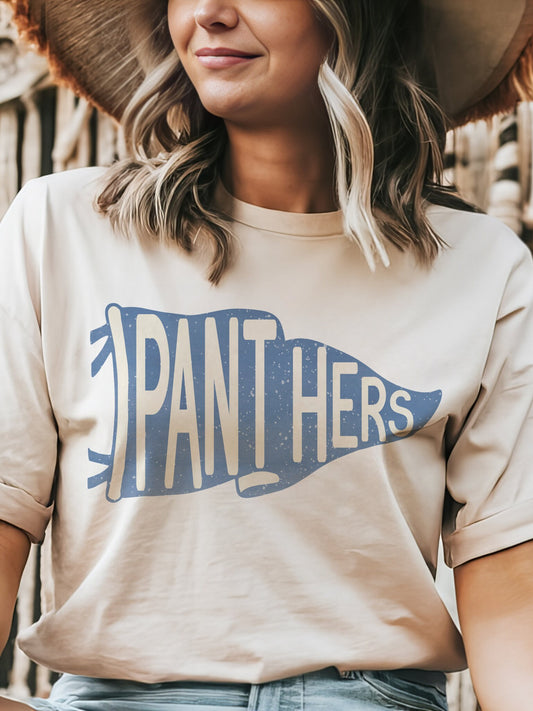 Panthers pennant mascot, Panthers Blue Game Day, football mom tshirt, cute game day tshirt, mascot unisex tshirt