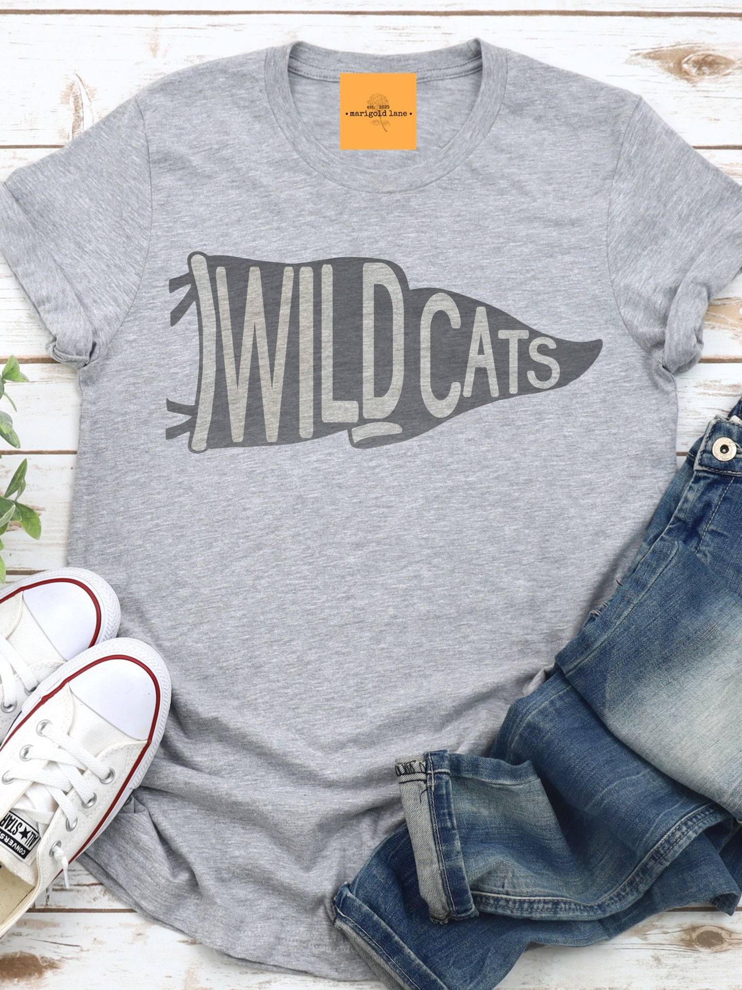 Wildcats pennant mascot, Mascot game day football tshirt, football mom tshirt, cute game day tshirt, mascot unisex tshirt