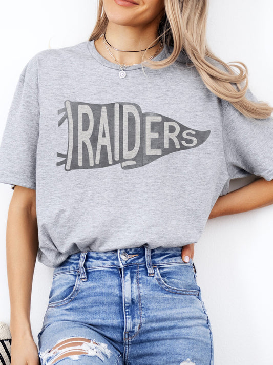 Raiders pennant mascot, Raiders game day football tshirt, football mom tshirt, cute game day tshirt, mascot unisex tshirt