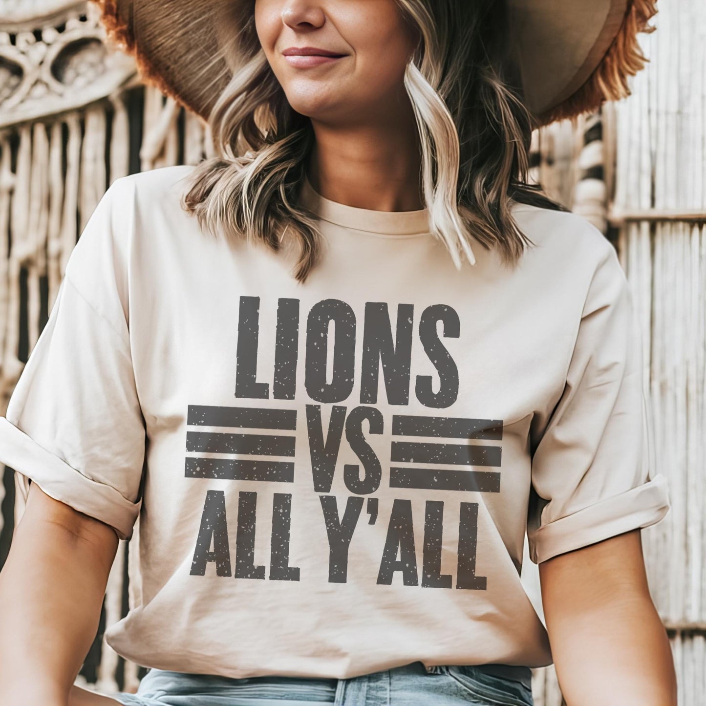 Lions vs all y’all mascot, Mascot game day football tshirt, football mom tshirt, cute game day tshirt, mascot unisex tshirt