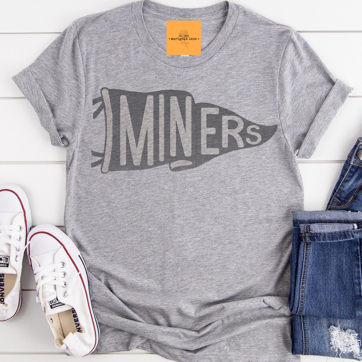 Miners pennant mascot, Miners game day football tshirt, football mom tshirt, cute game day tshirt, mascot unisex tshirt