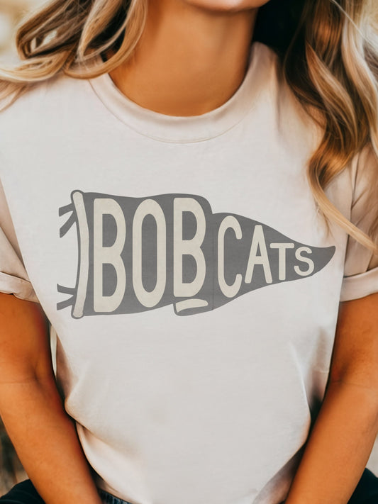 Bobcats pennant mascot, Bobcats game day football tshirt, football mom tshirt, cute game day tshirt, mascot unisex tshirt
