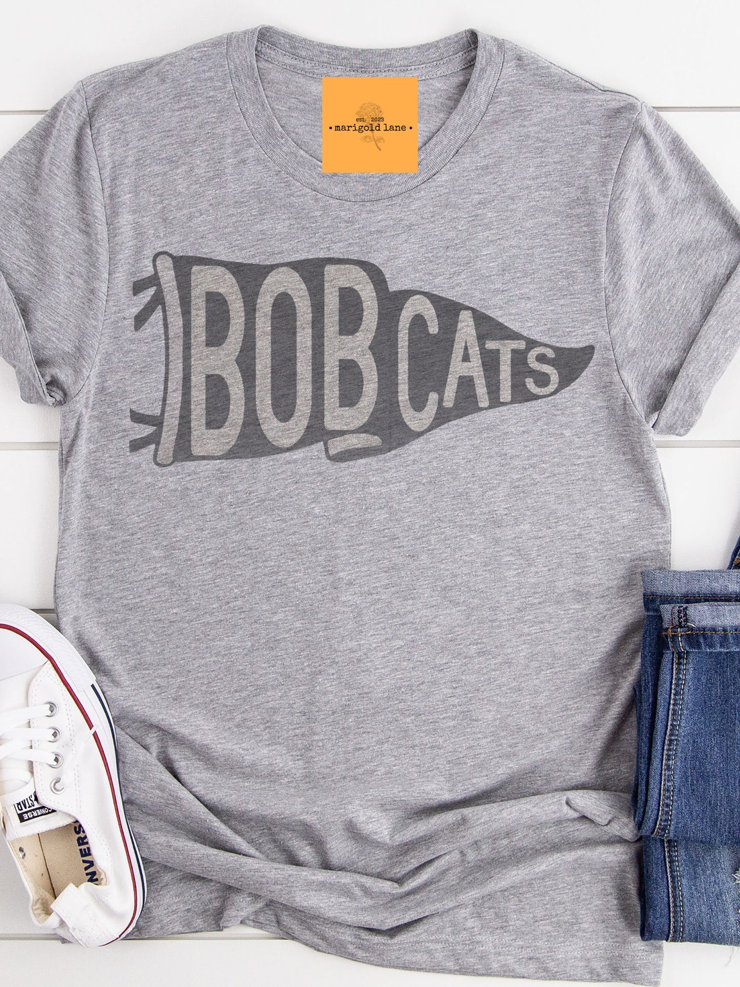 Bobcats pennant mascot, Bobcats game day football tshirt, football mom tshirt, cute game day tshirt, mascot unisex tshirt