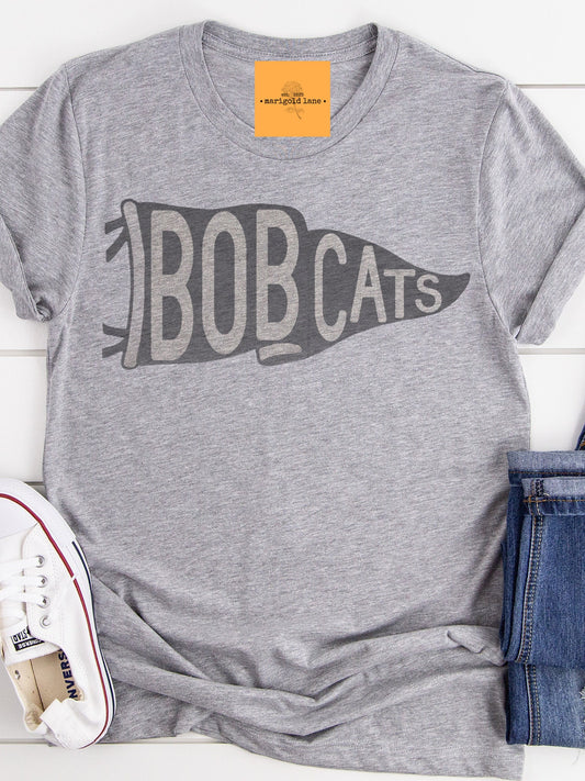 Bobcats pennant mascot, Bobcats game day football tshirt, football mom tshirt, cute game day tshirt, mascot unisex tshirt