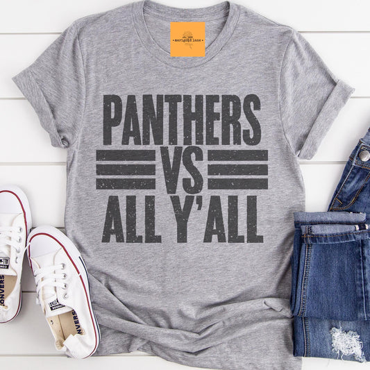 Panthers vs all y’all mascot, Mascot game day football tshirt, football mom tshirt, cute game day tshirt, mascot unisex tshirt