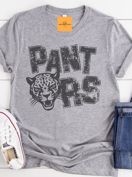 Preppy Panthers mascot tshirt, football tshirt, football mom tshirt, cute game day tshirt, mascot tshirt unisex cut tshirt