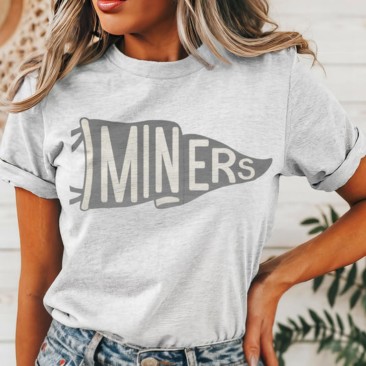 Miners pennant mascot, Miners game day football tshirt, football mom tshirt, cute game day tshirt, mascot unisex tshirt