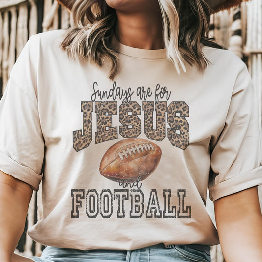 Sundays are for Jesus & Football tshirt, retro football tshirt, football mom tshirt, coquette game day tshirt, mascot tshirt, unisex tshirt