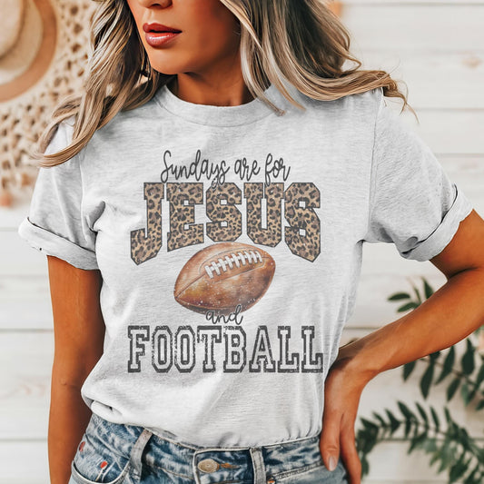 Sundays are for Jesus & Football tshirt, retro football tshirt, football mom tshirt, coquette game day tshirt, mascot tshirt, unisex tshirt