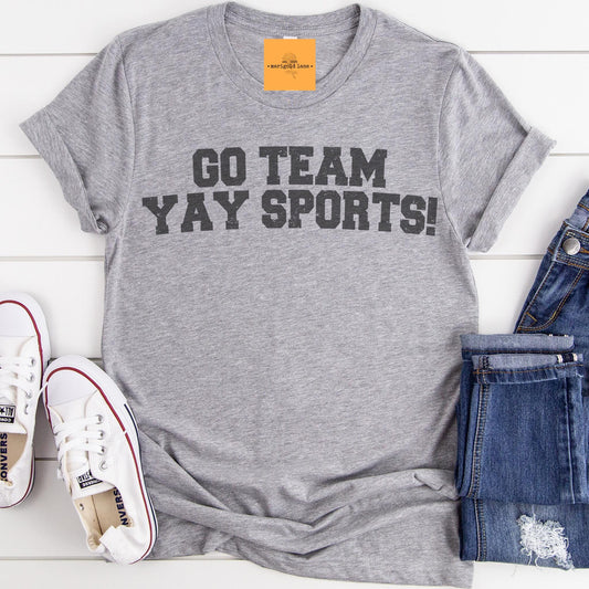 Go team yay sports mascot, cute Go Sports game day football tshirt, football mom tshirt, cute game day tshirt, mascot unisex T-shirts