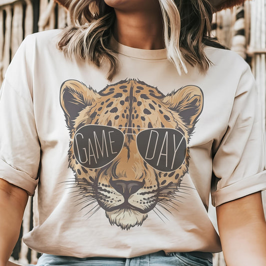 Jaguars with game day glasses game day mascot, football tshirt, football mom tshirt, cute game day tshirt, mascot tshirt, unisex cut tshirt